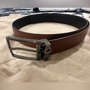 Salvatore Ferragamo Reversible Men’s Belt 38 Brown/Black Designer